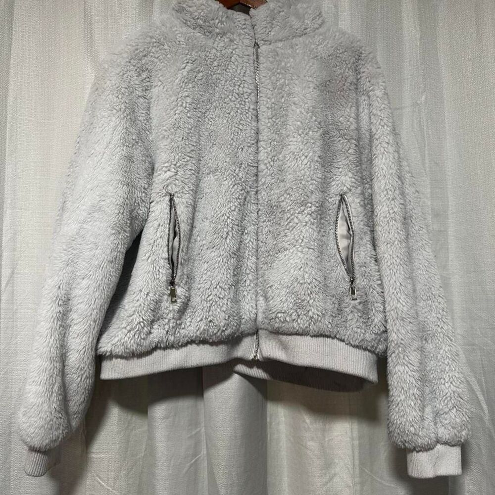 Ambiance-apparel Women's Grey and White Jacket
